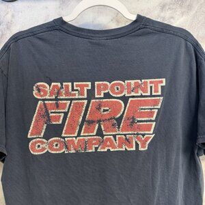 Vintage Salt Point NY Fire Dept T Shirt Mens Large Blue Y2K Firefighter